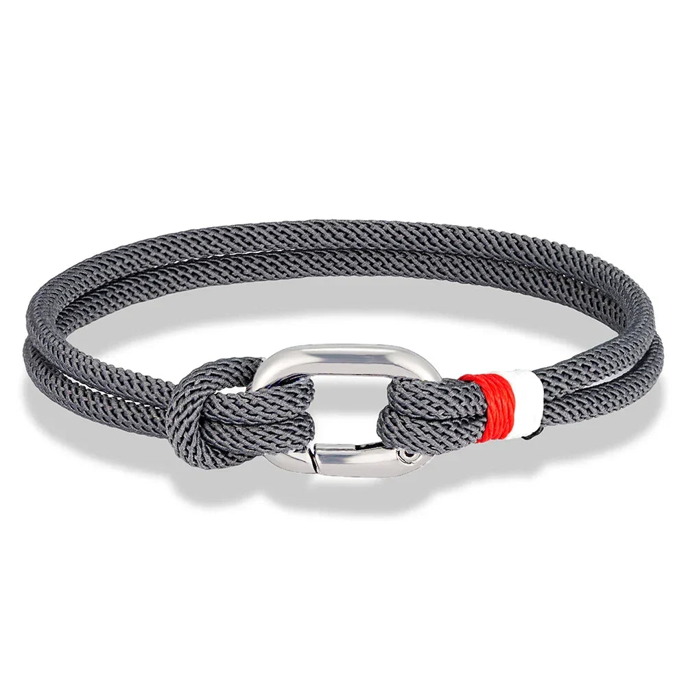 Nautisk armbånd i flettet tau med knute for herre eller dame 