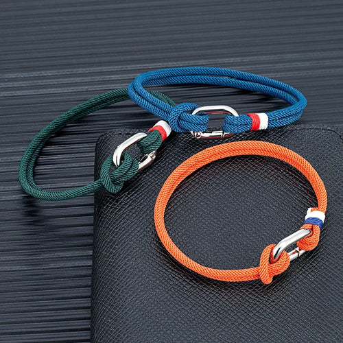 Nautisk armbånd i flettet reb med knude til mænd eller kvinder orange