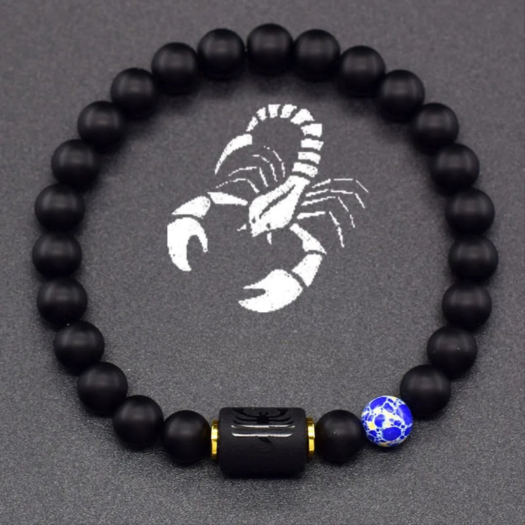 Bracelet Noir Signe du Zodiaque Astro Noir 12 Constellations