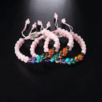 Rosa 7 Chakra Sten Armbånd