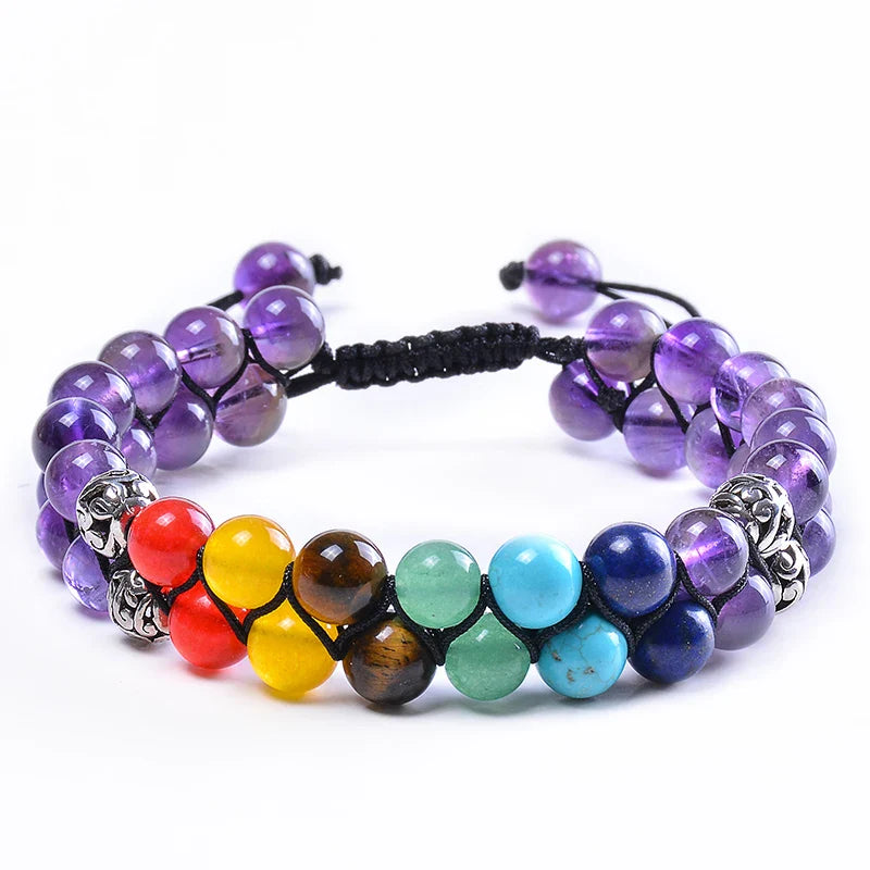 Bracelet Pierre 7 Chakras Violet