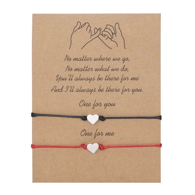 Armbånd til Kærlige Par (Sæt med 2 Armbånd) hjerte