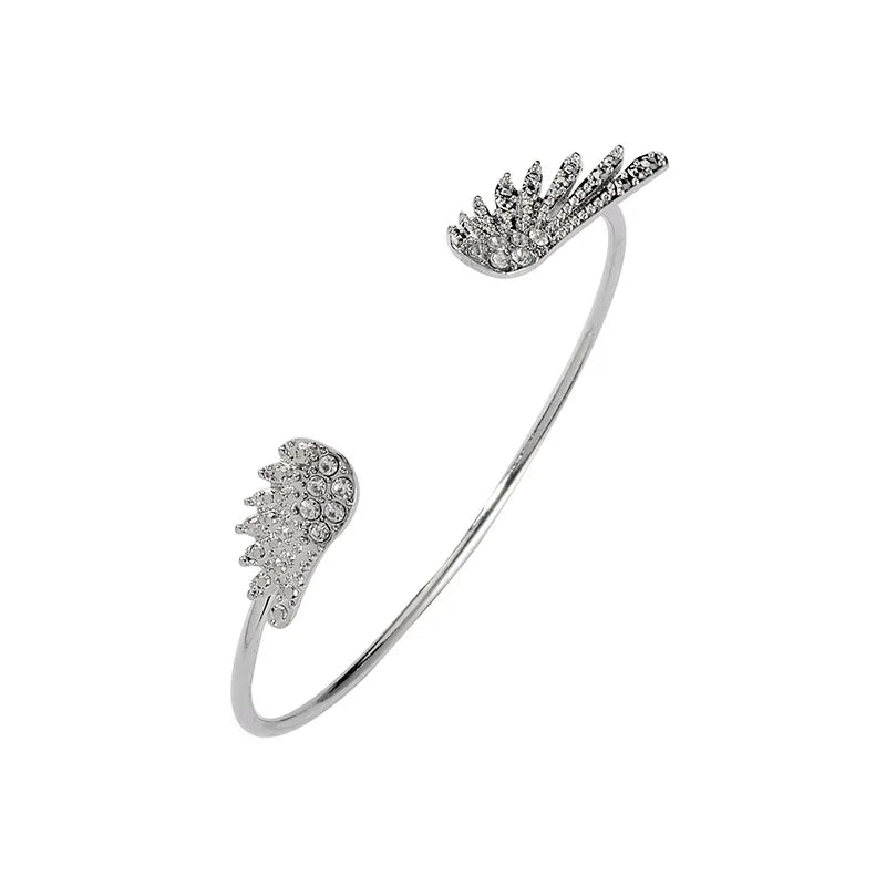 Damarmband med änglavingar i silver