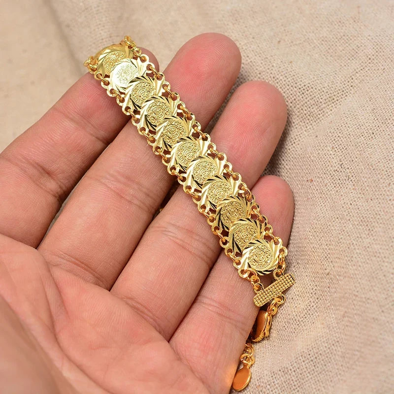 Armbånd for arabisk muslimsk islamsk kvinne gull enkel