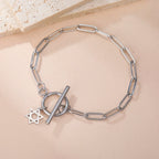 Damarmband för kvinnor med hängsmycke i form av Davidsstjärnan, judisk symbol, silver