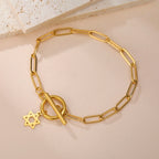 Damarmband för kvinnor med hängsmycke i form av Davidsstjärnan, judisk symbol, guld