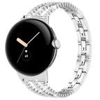 Armbånd til kvinder til Google Pixel Watch 1, 2, 3, 4 41mm 45mm sølv