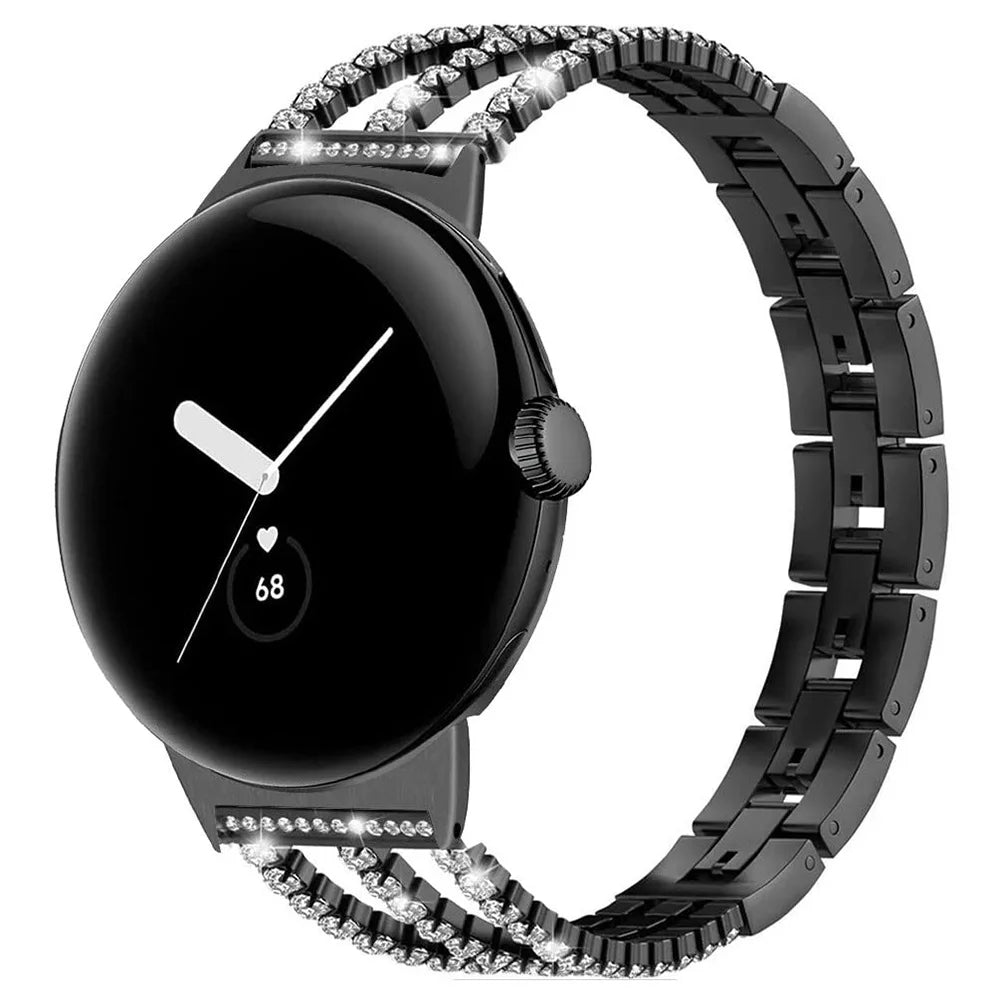 Armbånd til kvinder til Google Pixel Watch 1, 2, 3, 4 41mm 45mm sort