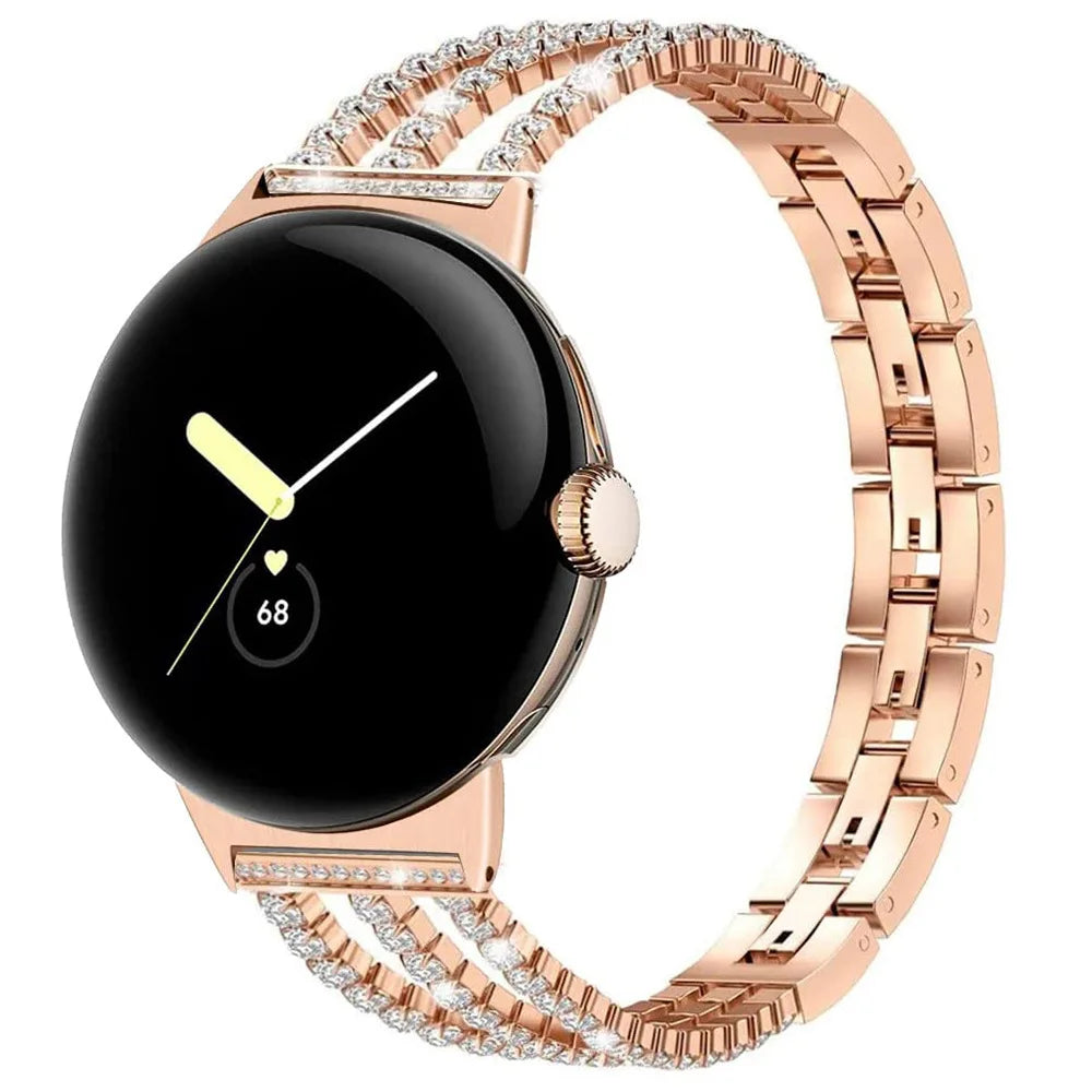 Armbånd til kvinder til Google Pixel Watch 1, 2, 3, 4 41mm 45mm rosaguld