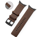 Brun lærreim til Google Pixel Watch 1, 2, 3, 41mm 45mm