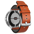 Oransje lærreim til Google Pixel Watch 1, 2, 3, 41mm 45mm