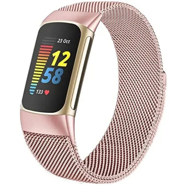 Armbånd for Fitbit Charge 3 Charge 4 Charge 5 klokke rosa