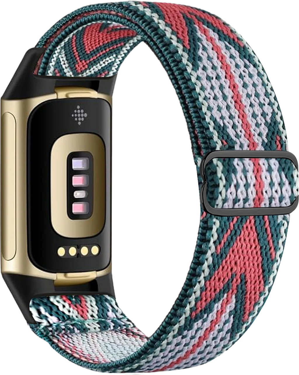 Klokkereim for Fitbit Charge 5, Charge 6 hvit og rosa