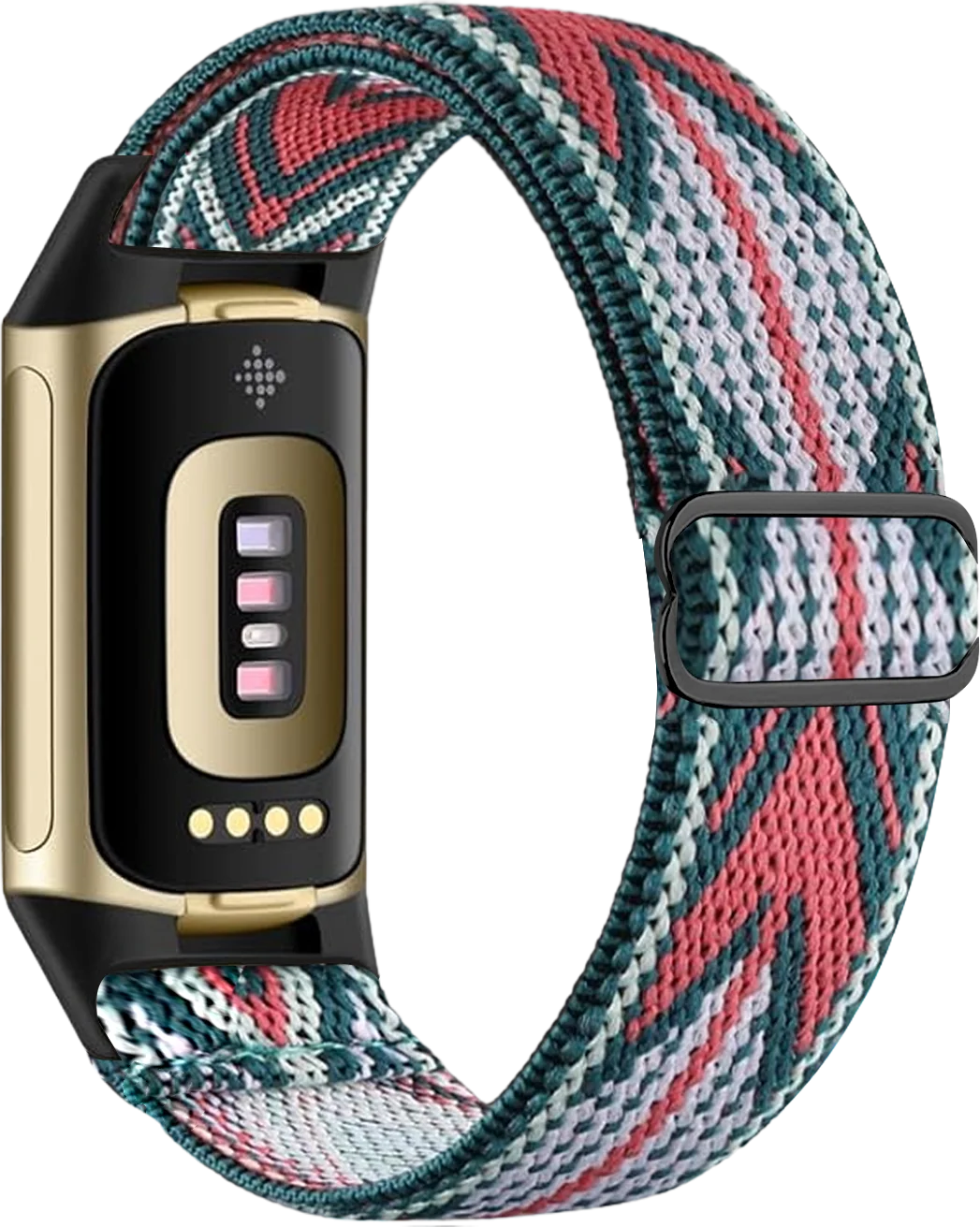 Klokkereim for Fitbit Charge 5, Charge 6 hvit og rosa