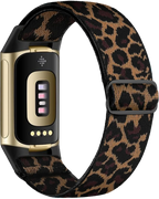 Klokkereim for Fitbit Charge 5, Charge 6 leopard