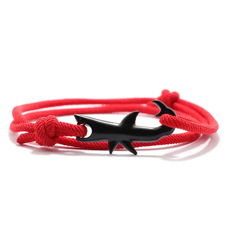 Bracelet Requin Noir rouge