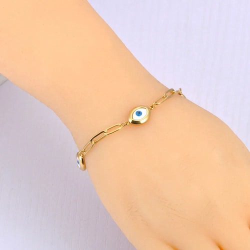 Retro armbånd mod det onde øje guld