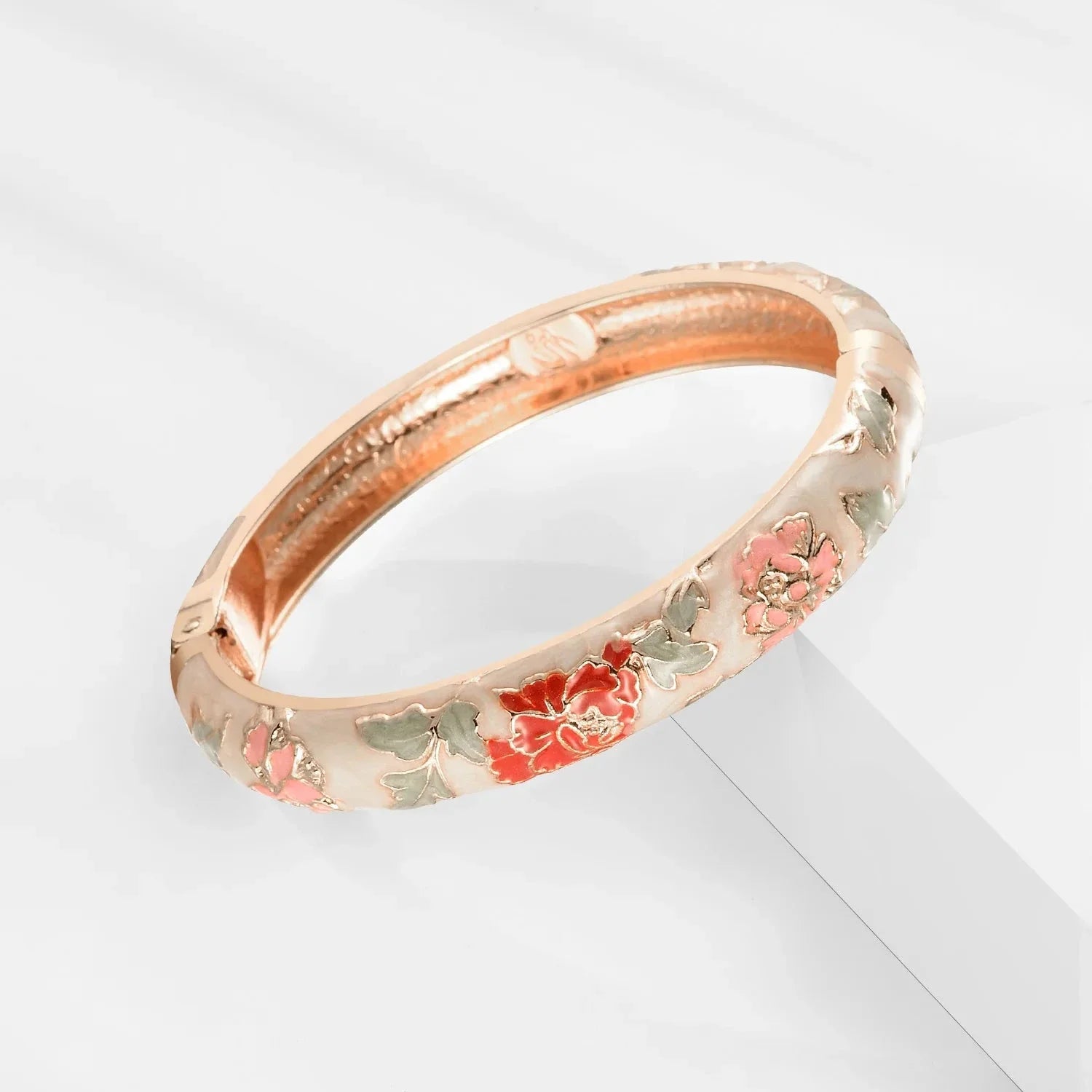 Romantisk armbånd Gourmette Orange blomster