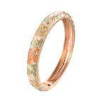 Romantisk armbånd Gourmette Beige blomster