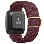 Super elastisk armbånd til Fitbit Versa 1 Versa 2 Versa Lite ur bordeaux