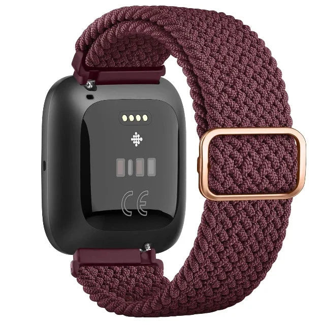 Super Elastiskt Armband Fitbit Versa 1 Versa 2 Versa Lite bordeaux Klocka