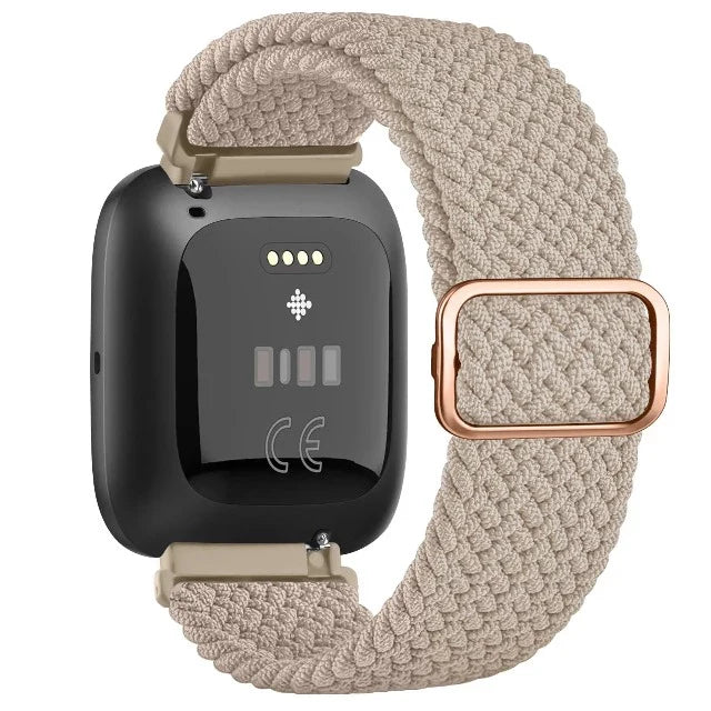 Super Elastiskt Armband Fitbit Versa 1 Versa 2 Versa Lite kaffe med mjölk Klocka