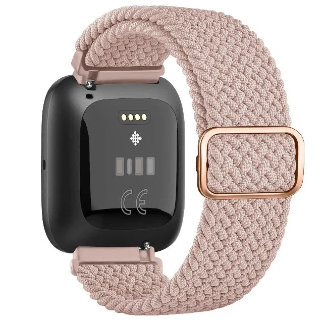 Super Elastiskt Armband Fitbit Versa 1 Versa 2 Versa Lite ljusrosa Klocka