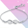 Uendelighetssymbolarmbånd i sølv gourmet for kvinner