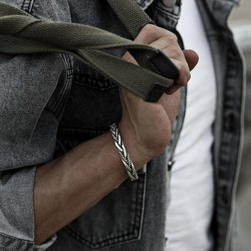 Twistet armbånd til mænd 