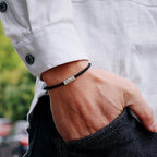 Flettede Gourmette-armbånd for par "Love" 