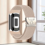 Flettet klokkerem for Fitbit Charge 5, Charge 6 beige