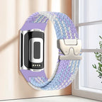 Flettet klokkerem for Fitbit Charge 5, Charge 6 lilla og hvit