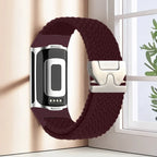 Flettet klokkerem for Fitbit Charge 5, Charge 6 burgunder
