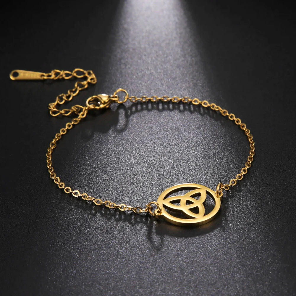 Armbånd Triquetra Treenighedsknude keltisk guld