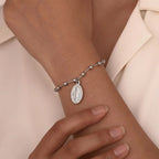 Armbånd Jomfru Maria Kristent Gourmette sølv