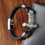 Svart tvinnat ankararmband