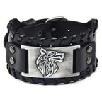 Viking Wolf Fenrir armbånd i sølv