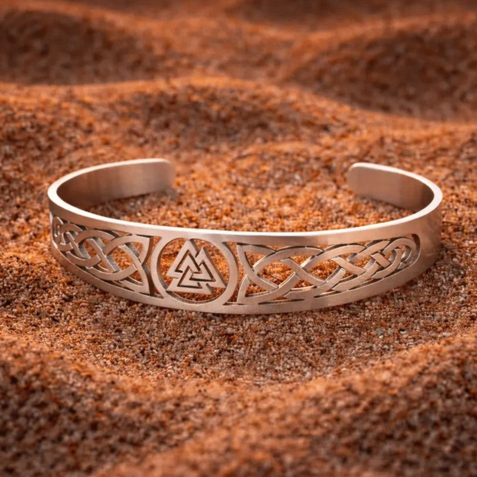 Justerbart vikingaarmband Valknut 
