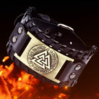 Vikingarmbånd Valknut svart