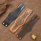 Náramek Viking Vegvisir z černé kůže