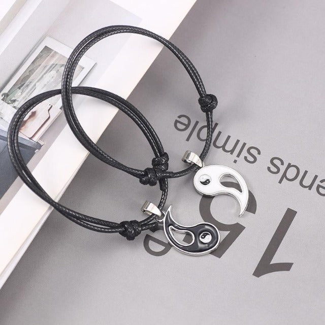 Bracelet Yin Yang de Couple Séparable