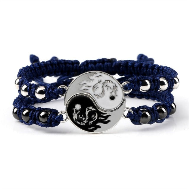 Bracelet Yin Yang Séparable Couple Meilleurs Amis Homme Femme