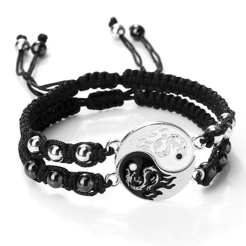 Yin Yang armbånd, der kan skilles ad, par, bedste venner, herre- og damearmbånd