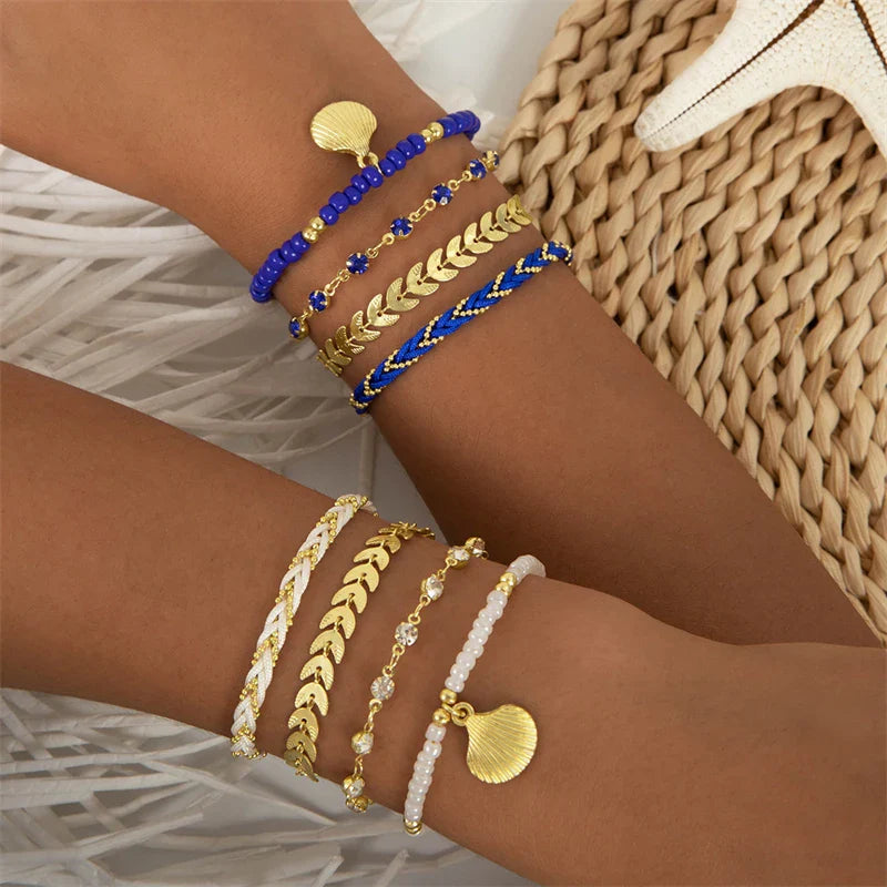 Armband i bohemisk stil vitt