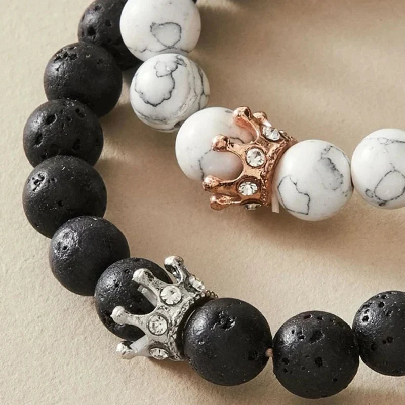 Armbånd til par Gourmette Konge- og Dronningekrone