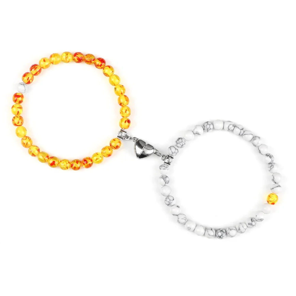 Bracelets pour Couples Magnétiques Perles