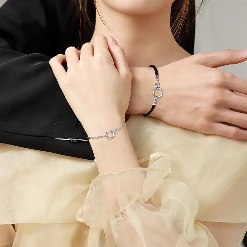 Náramky pro romantické páry s řetízkovými kroužky