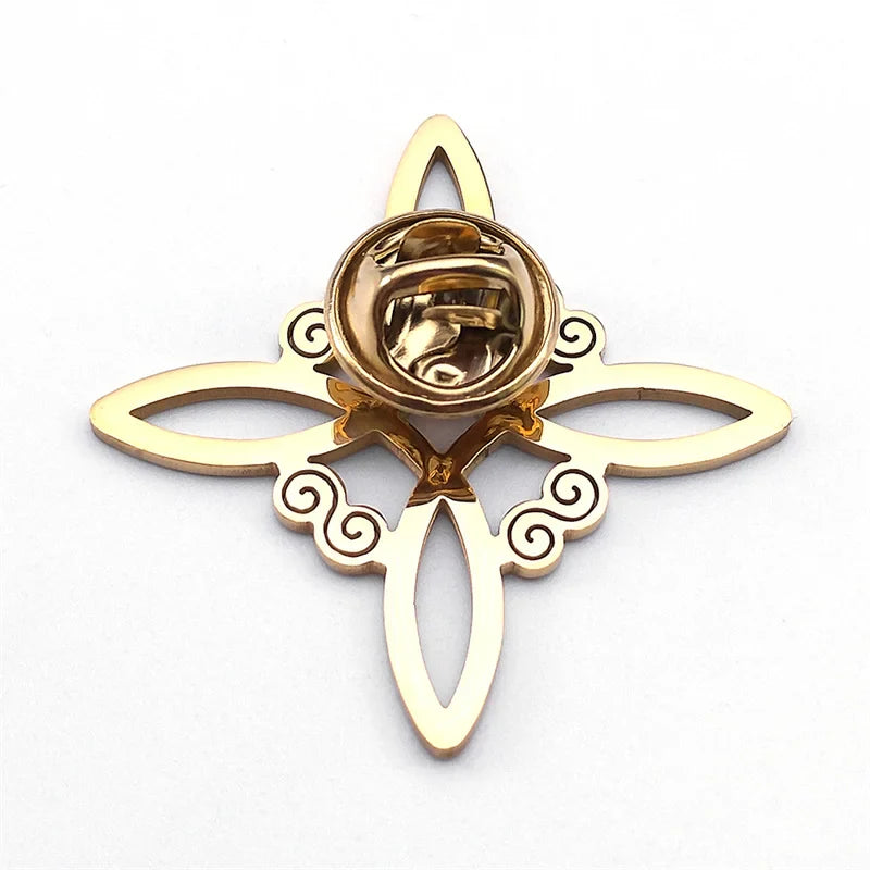 Broche Noeud de Sorcière Pins Wiccan de Protection