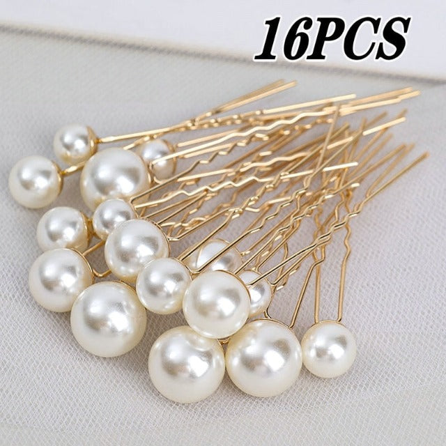 Broches pour Cheveux Mariage Perles