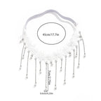 Hvid Lårkæde - Lår Smykke Kropslår Kvinde Ben